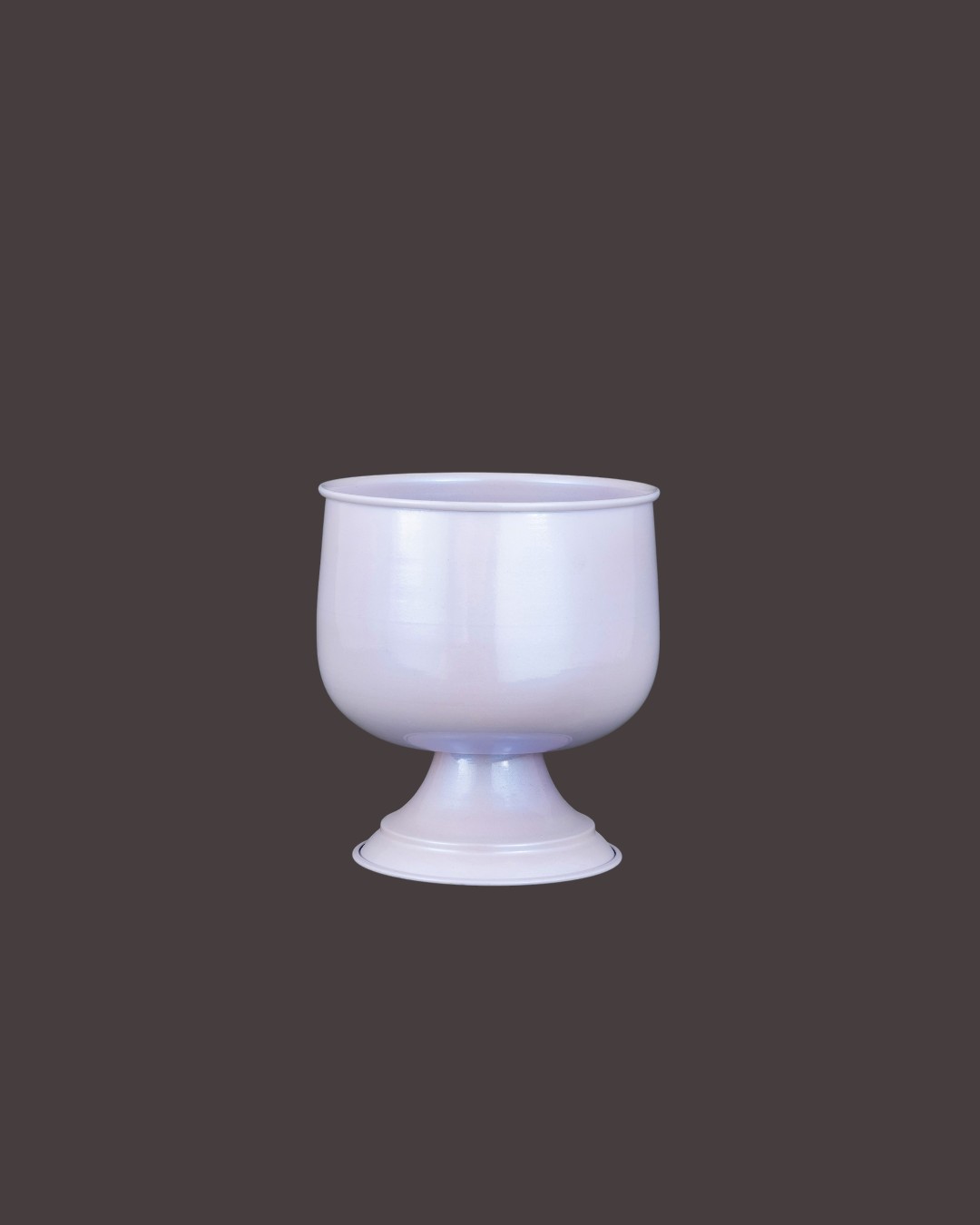 Pearl Iridescent Pedestal Chalice Planter