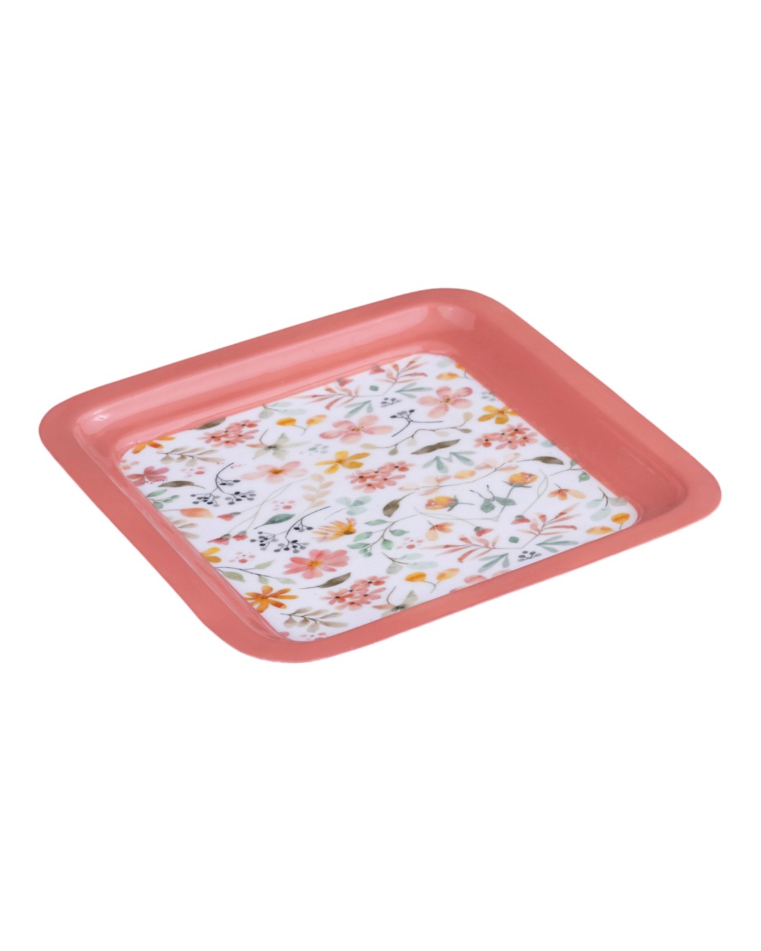 Botanical Meadows Berry Floral  Square Tray