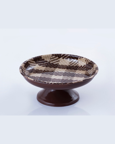Chocolate Brown & Beige Tribal Cake Stand