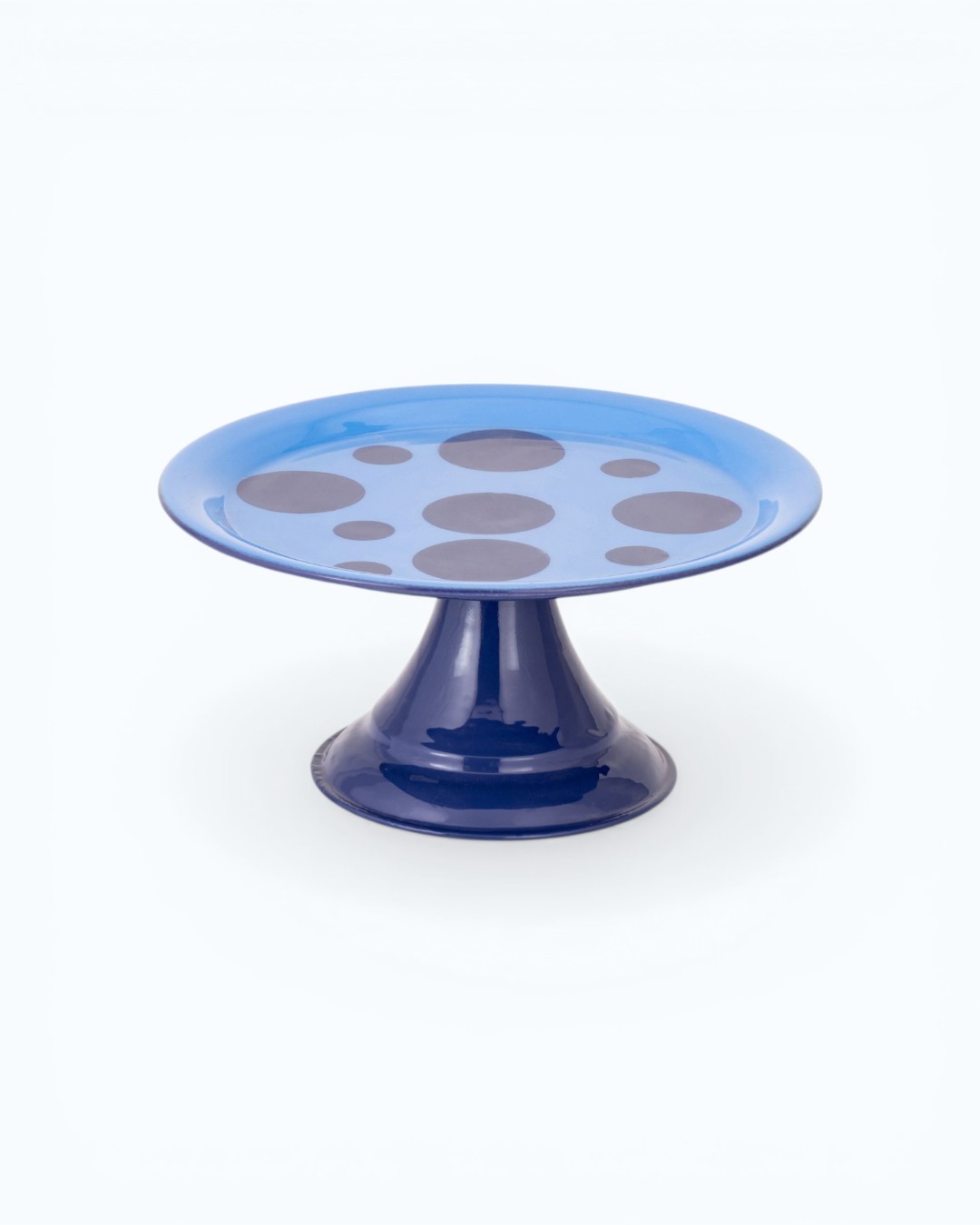 Playful Dots Cobalt Pedestal Stand