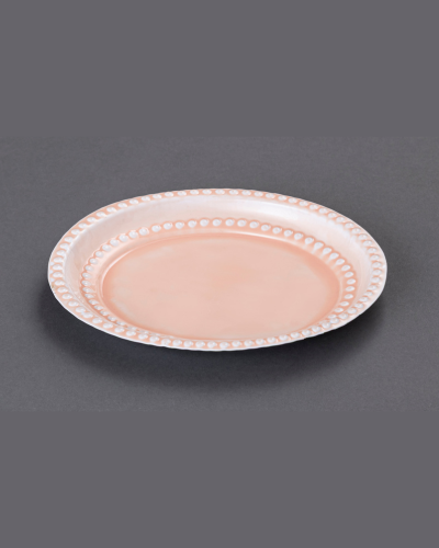 Pastel Peach Oval Tray