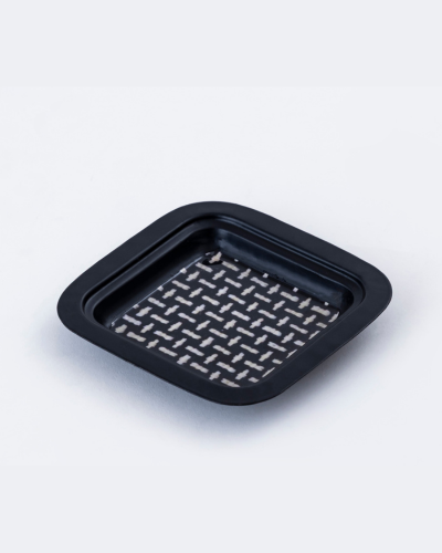 Small Square Black Weave Tray