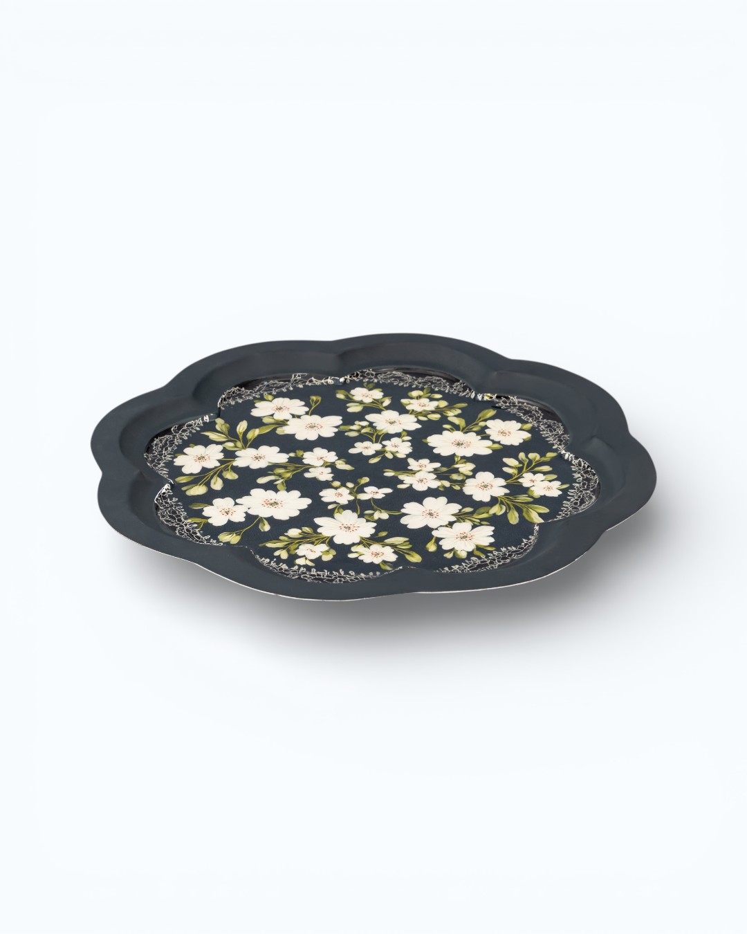Poetic Romance Fluted Blossom Meadow Platter