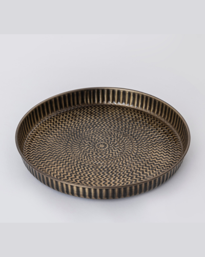 Chevron Pattern Brass Plate