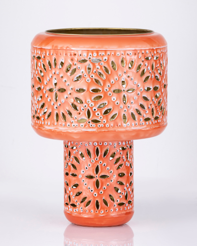 Coral Floral Cutwork Lamp