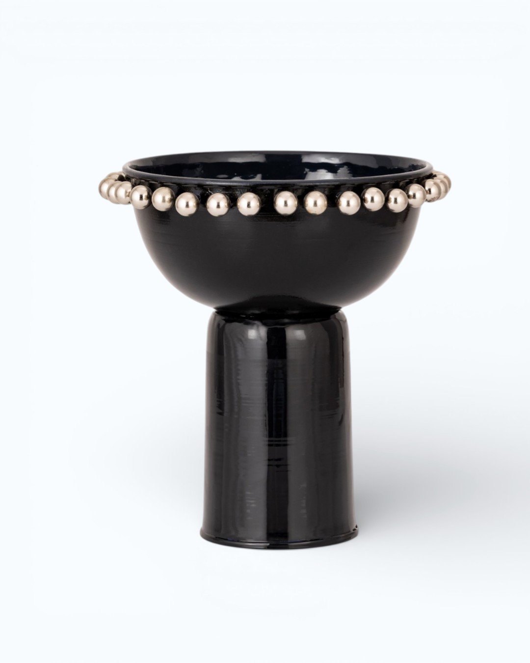 Beaded Rim Pedestal Chalice Bowl