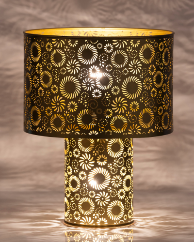 Golden Firework Pattern Tall Table Lamp