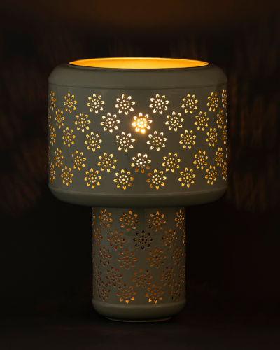Soft Mint Blossom Lamp