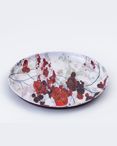 Artistic Floral Abstract Tray