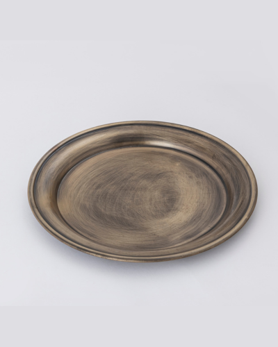 Antique Bronze Oval Plate