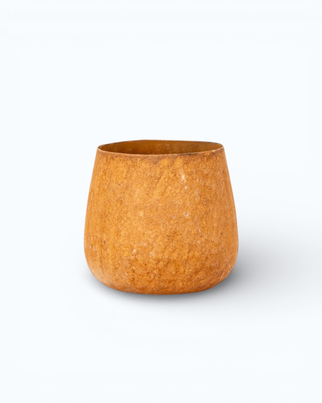 Raw Textural Bronze Cylinder Pot