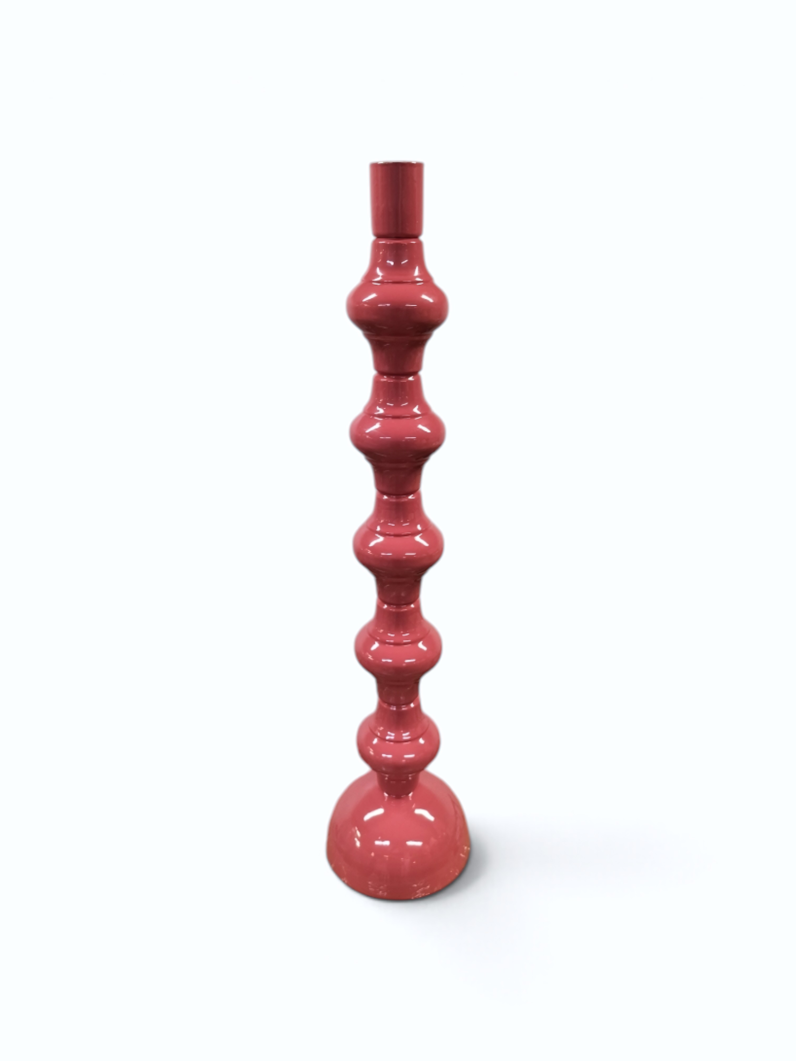 Coral Pink Beaded Lamp Base