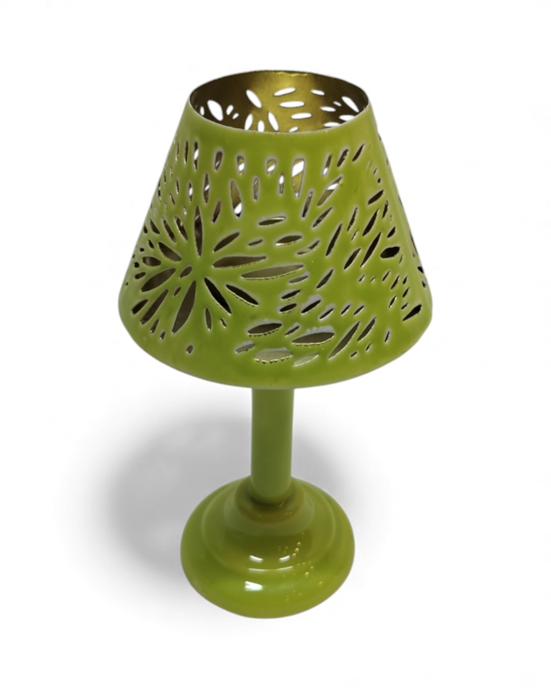 Modern Floral Pierced Lamp-Style Tea light Holder