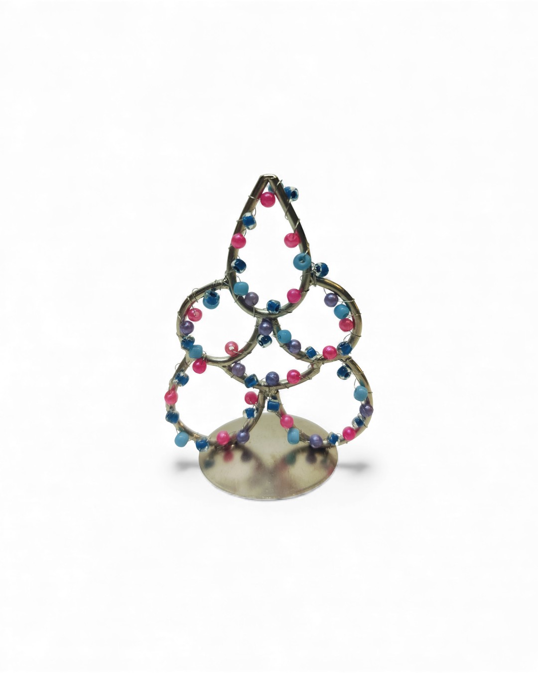 Mini Abstract Loop Tree with Multi-Color Beads