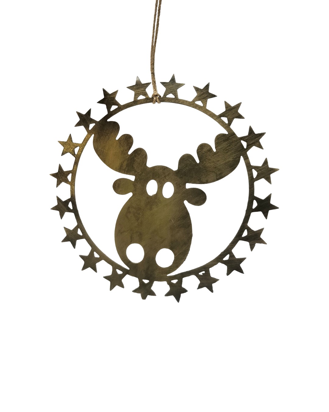 Star-Framed Moose Head Hanging Ornament