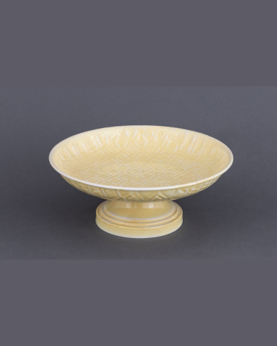 Pastel Yellow And Coral Pink Diamond Cake Stand