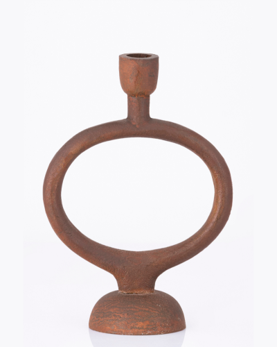 Abstract Oval Candlestick Holder