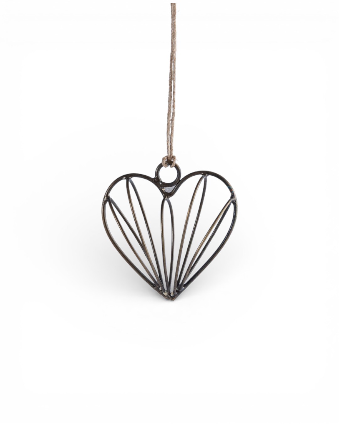 Rustic Wire Heart Cage Hanging Ornament