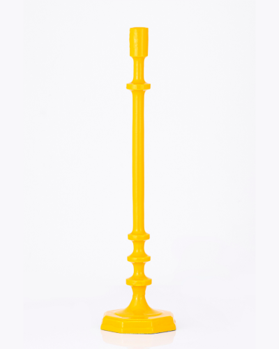 Bright Yellow Faceted Candlestick