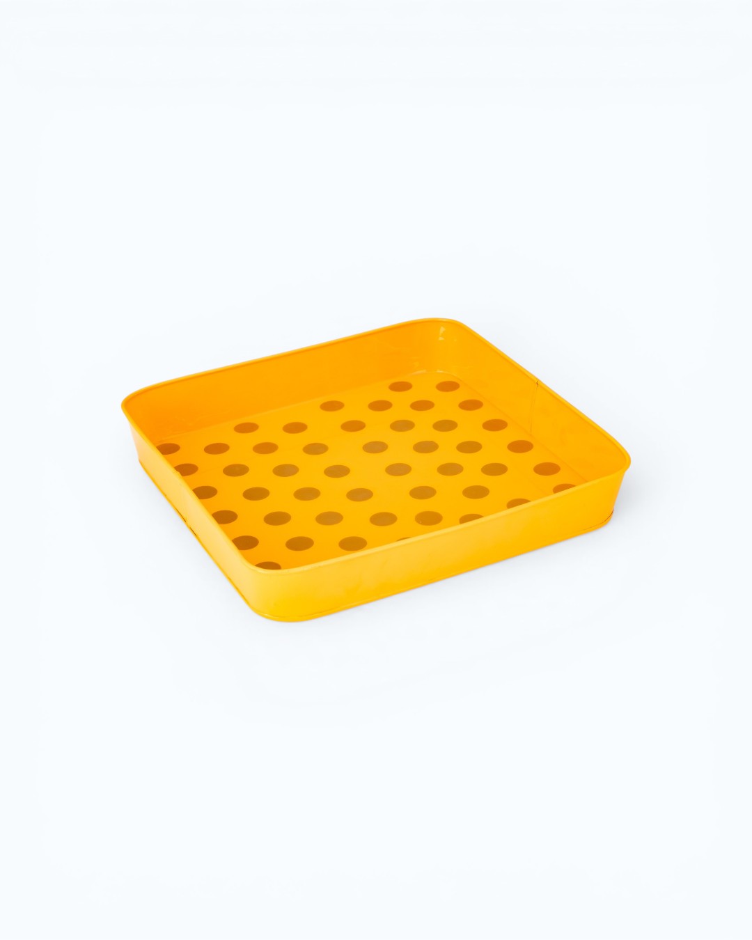 Playful Dots Square Marigold Tray