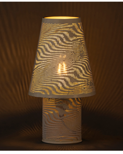 Ivory Wave Pattern Lamp