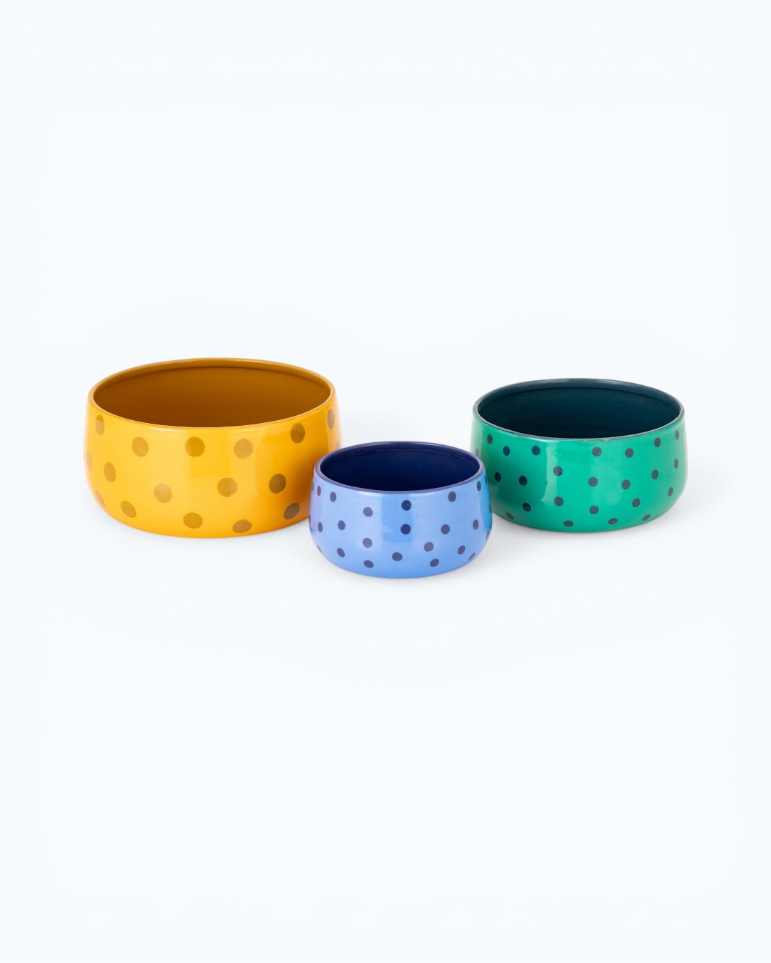 Playful Dots Colorful Trio Bowls