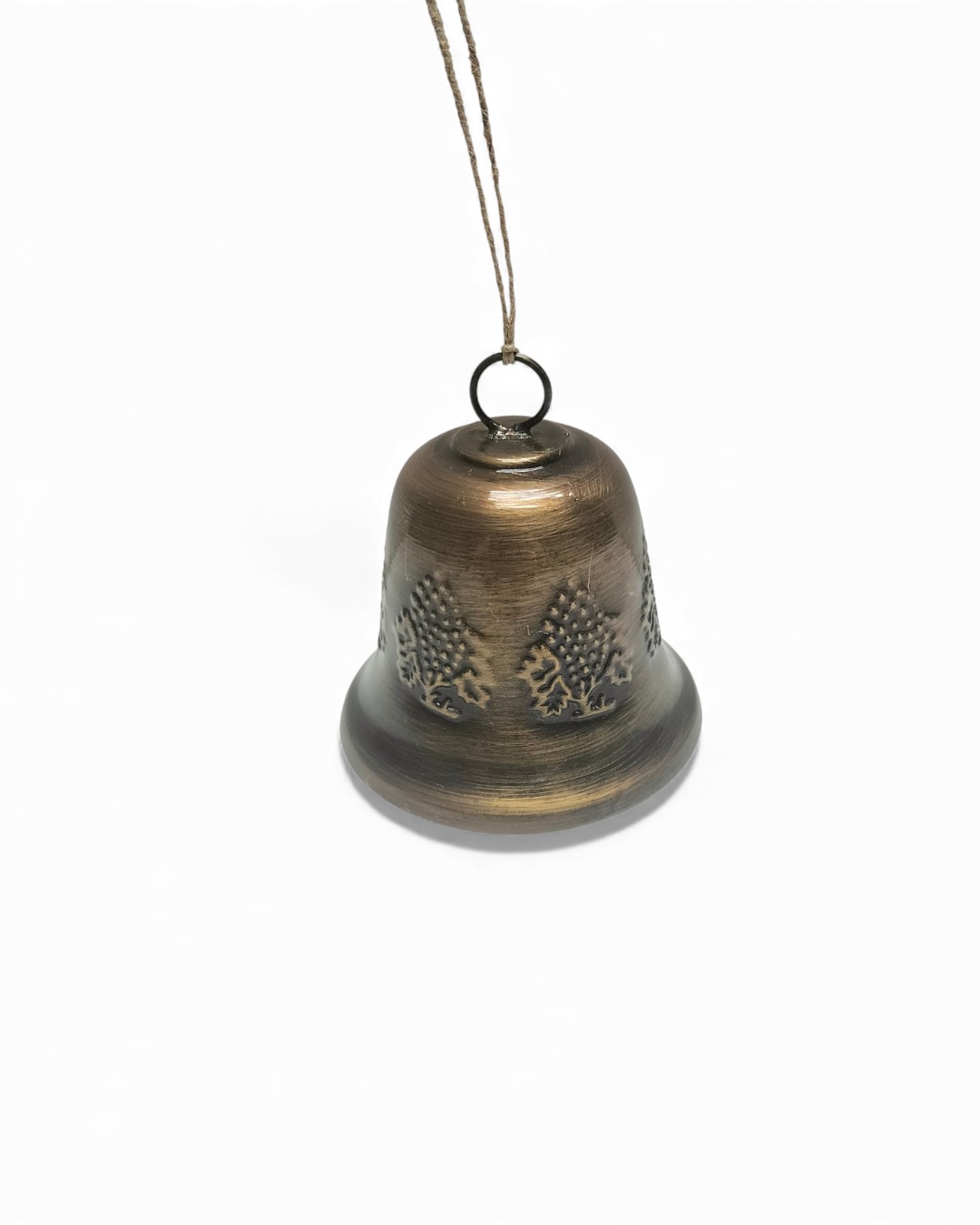 Antique Bronze Bell Ornament with Tree Motif