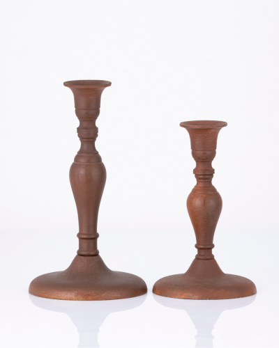 Rustic Turned Candlestick Pairs