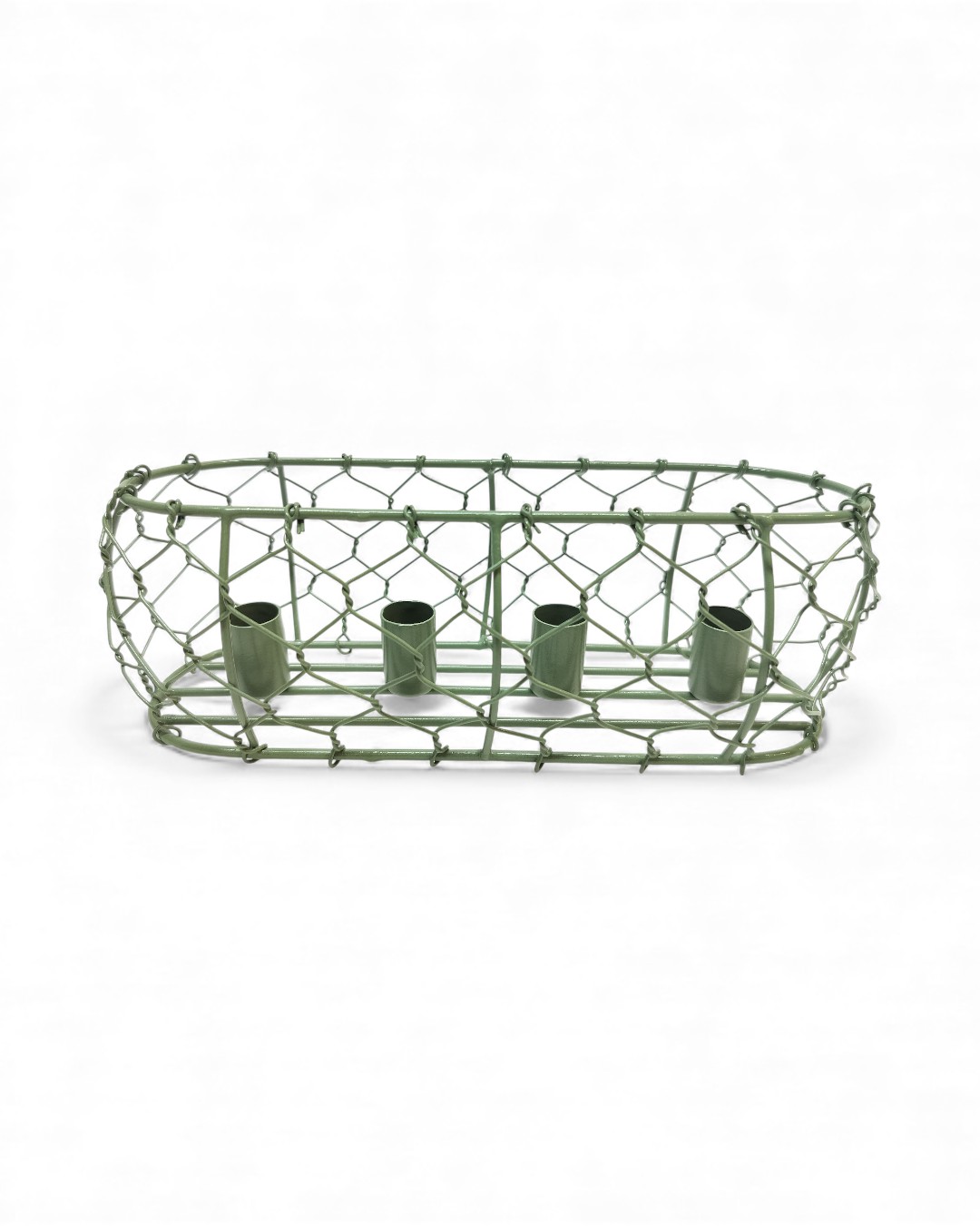 Rustic Wire Mesh 'Plant Cage' Candle Holder