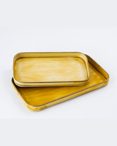 Rectangular Golden Mustard Tray