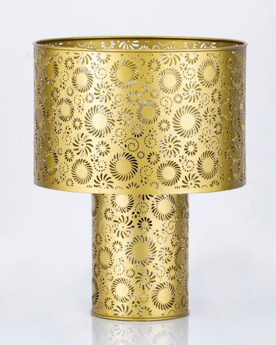 Golden Firework Pattern Tall Table Lamp