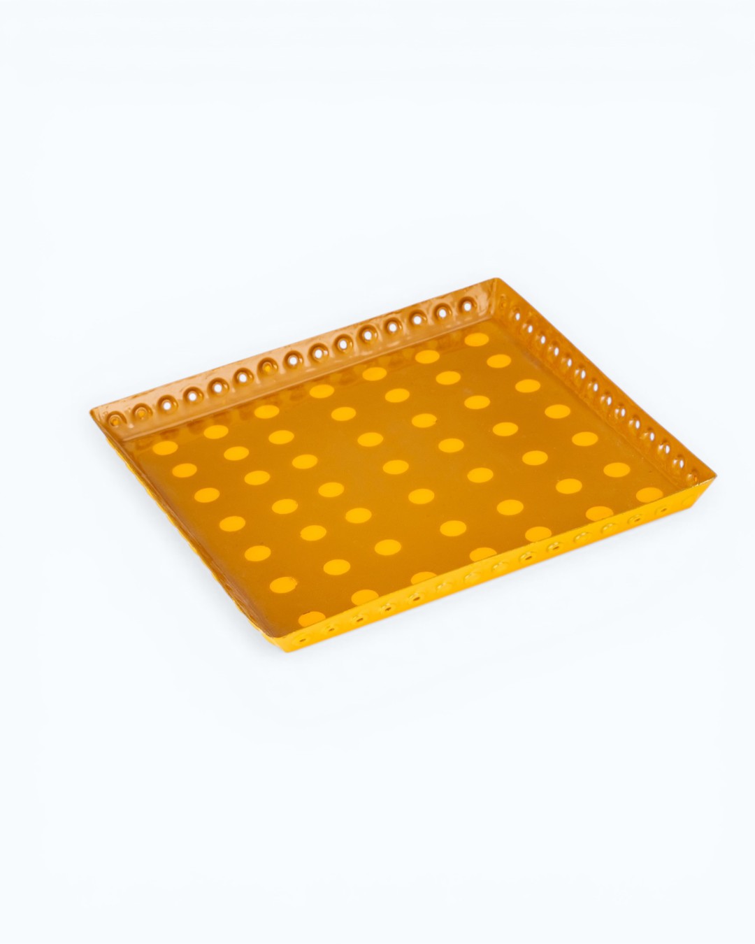 Playful Dots Perforated Mustard Tray