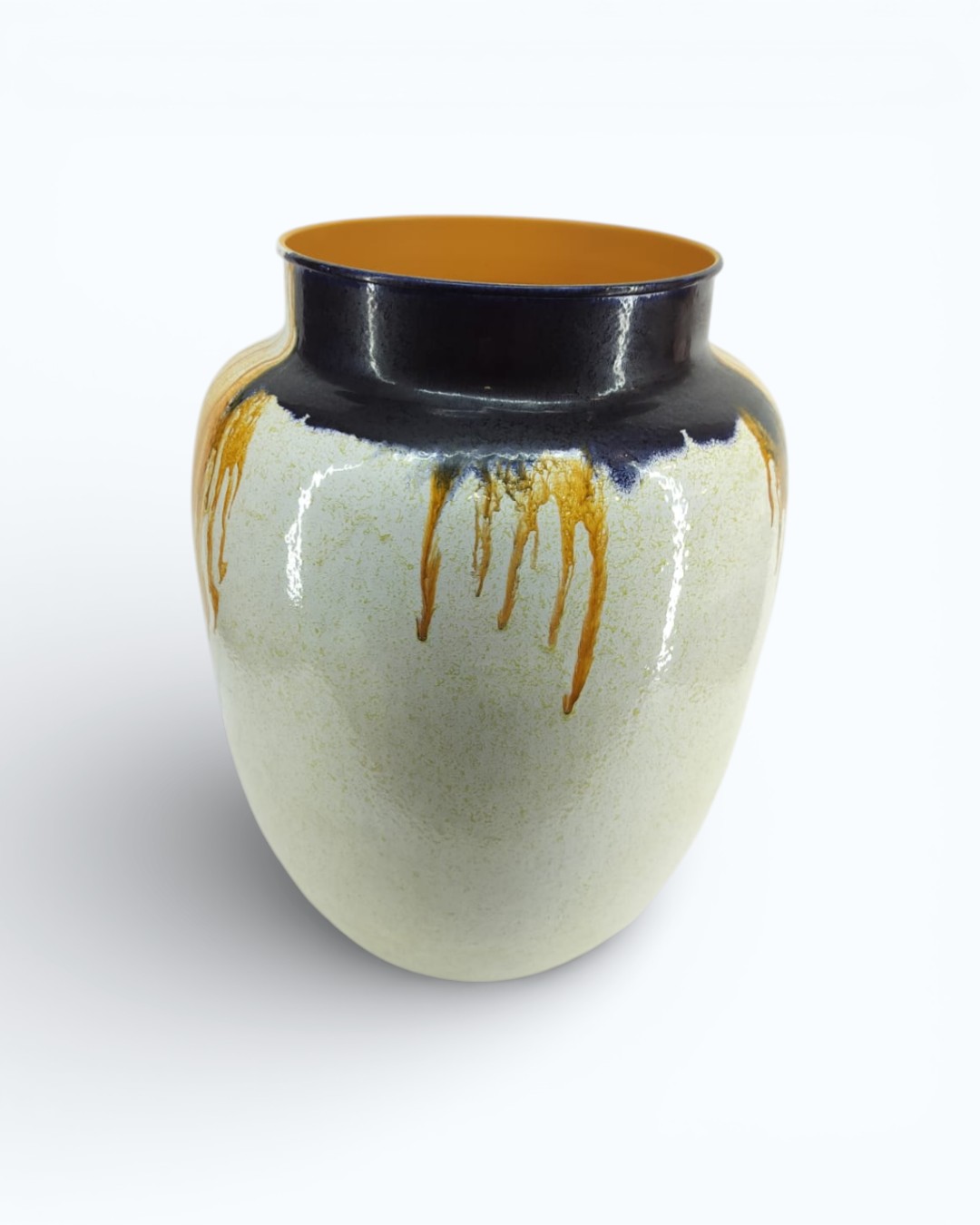Molten Amber Bold Curvaceous Vase