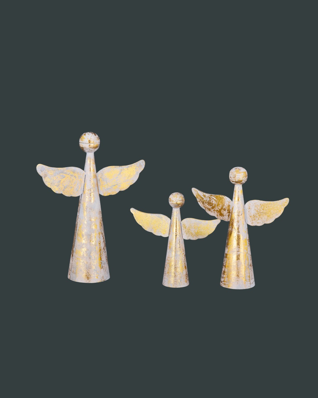 Vintage Distressed Angel Trio