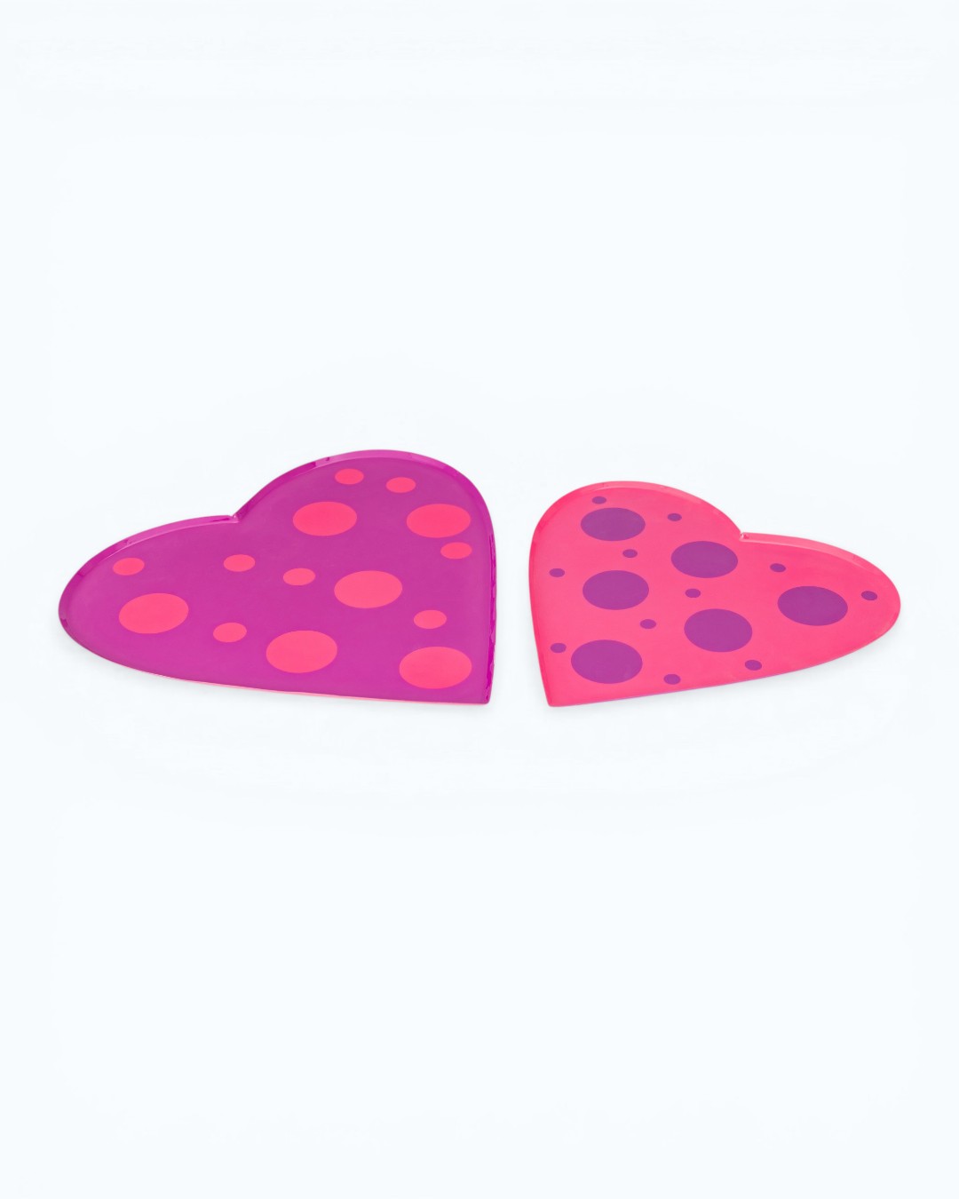 Playful Dots Heart Shaped Platters Trays
