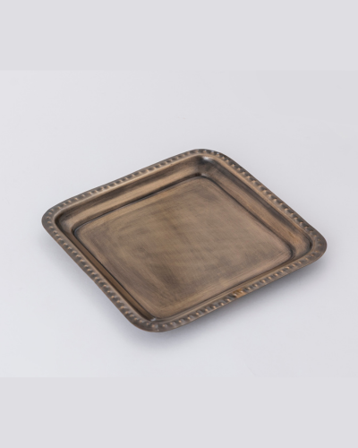 Antique Wide Rectangular Tray with Edge Detail