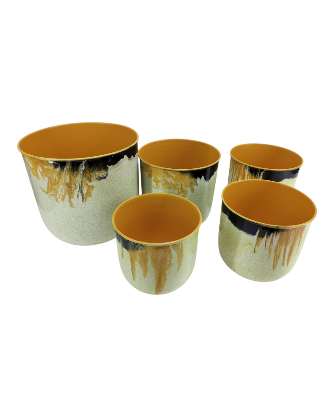 Molten Amber Gradient Planter Set