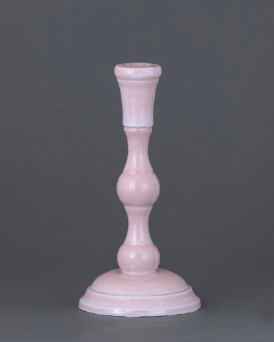 Pastel Pink Glossy Candle Holder