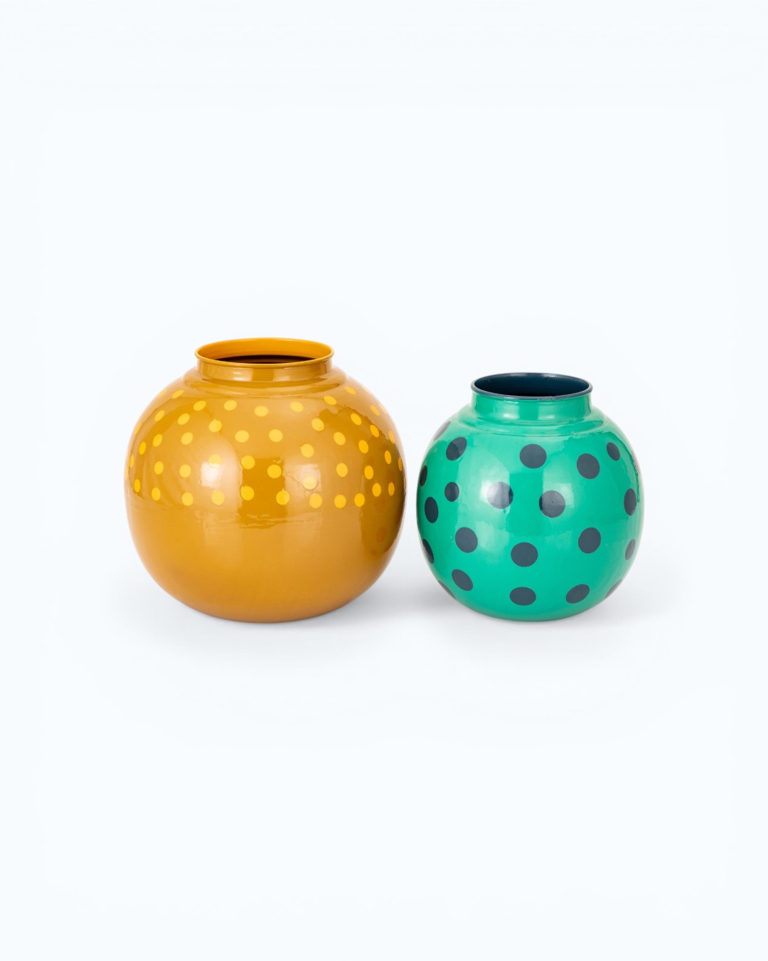 Playful Dots Ochre & Emerald Globes