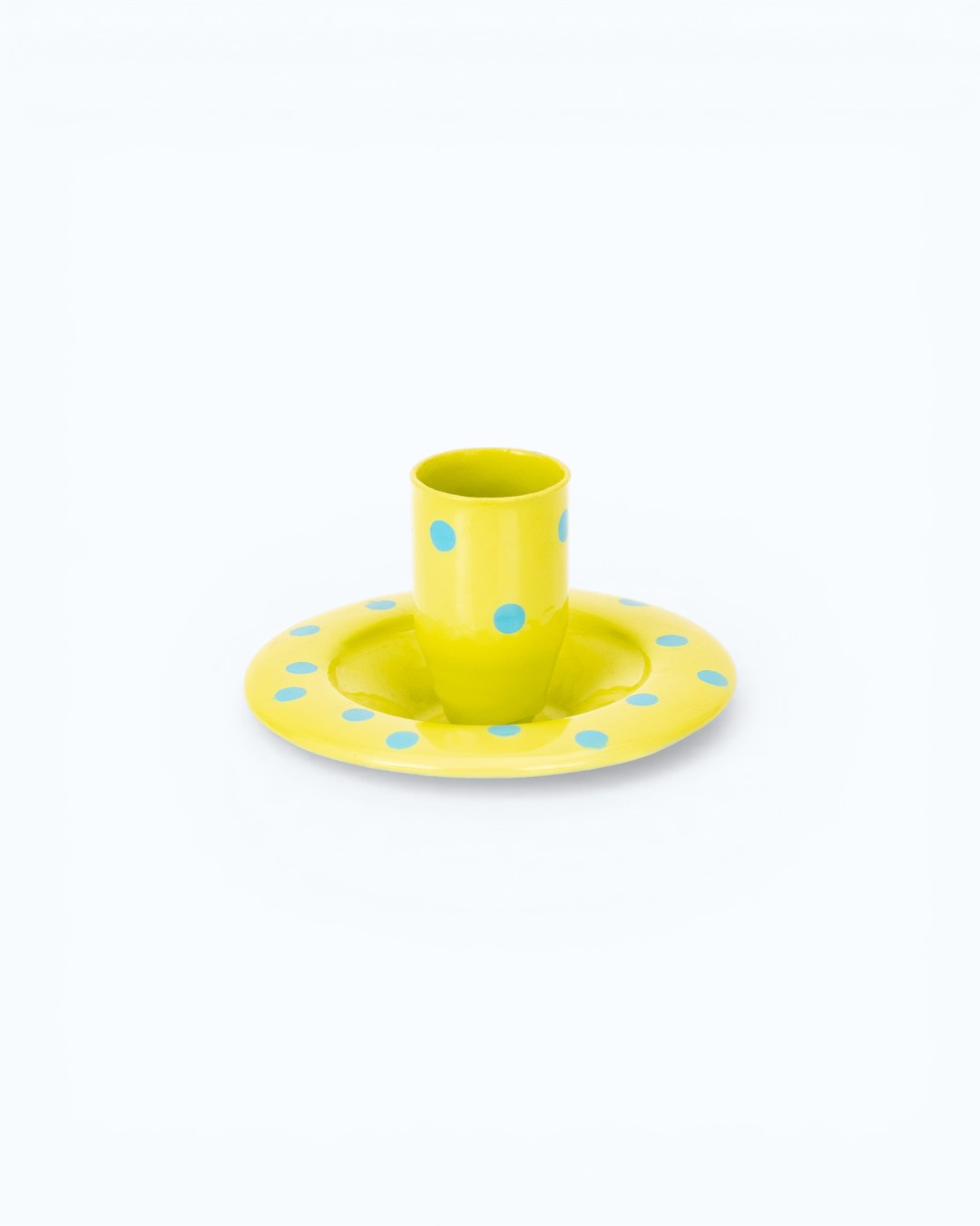 Playful Dots Yellow Saucer Holder