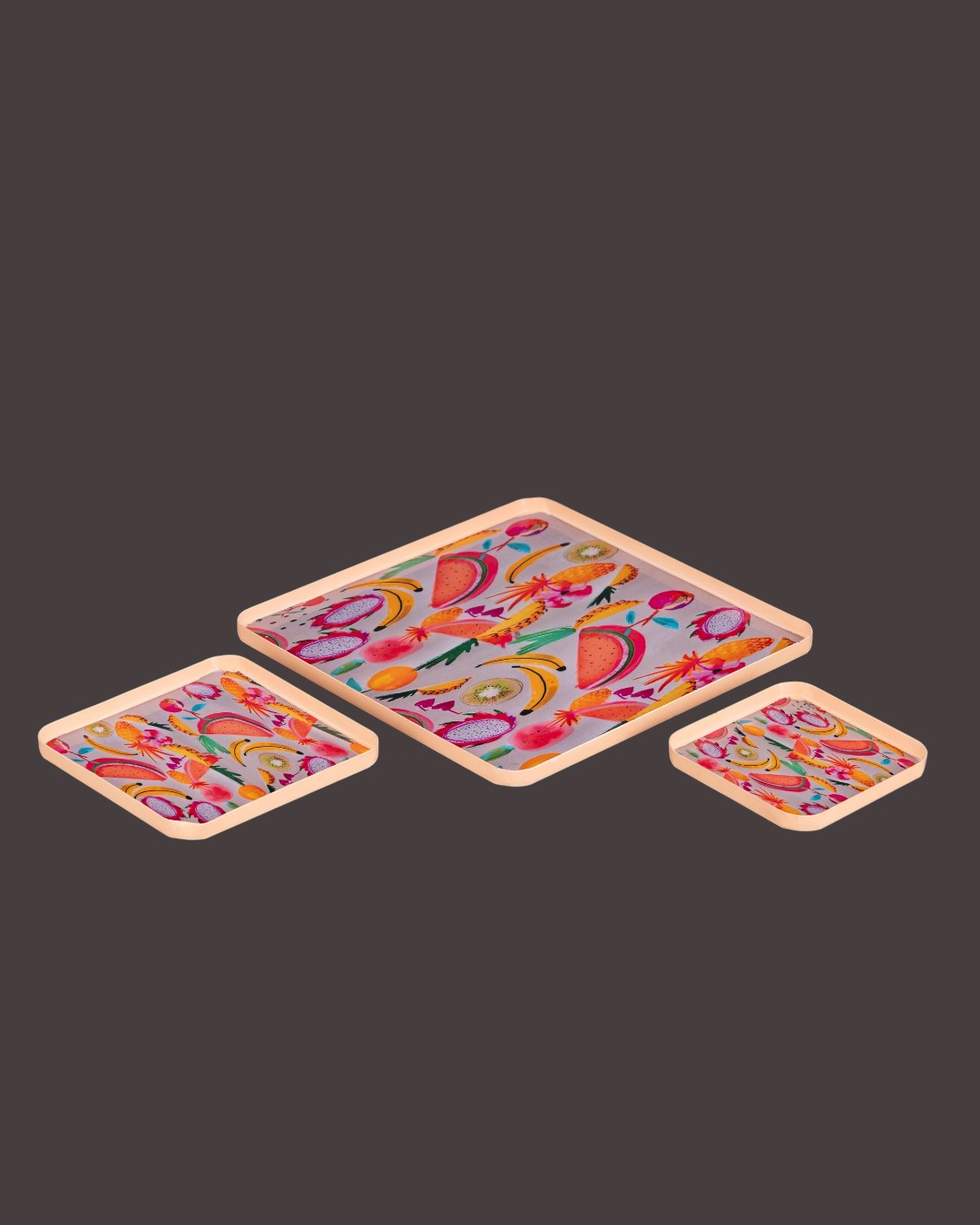 Tropical Tutti Frutti Square Serving Trays