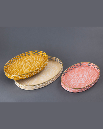 Oval Mandala Pattern Trays