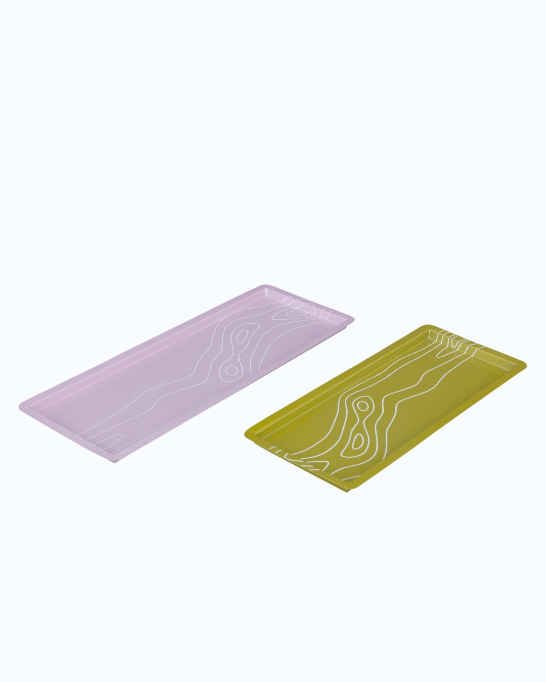 Contemporary Pastel Topographic Utility Trays