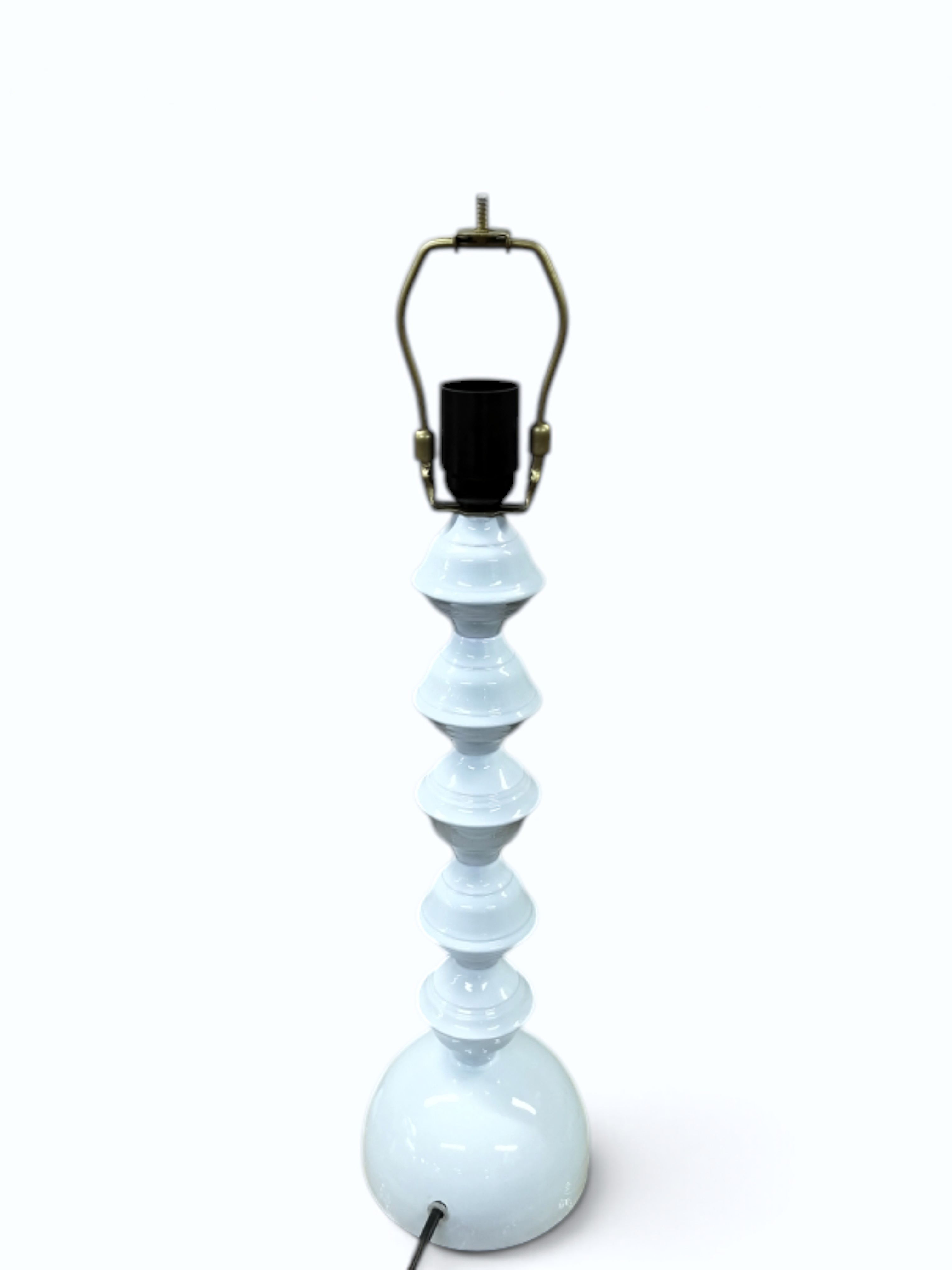 Sky Blue Stacked Beaded Lamp Base