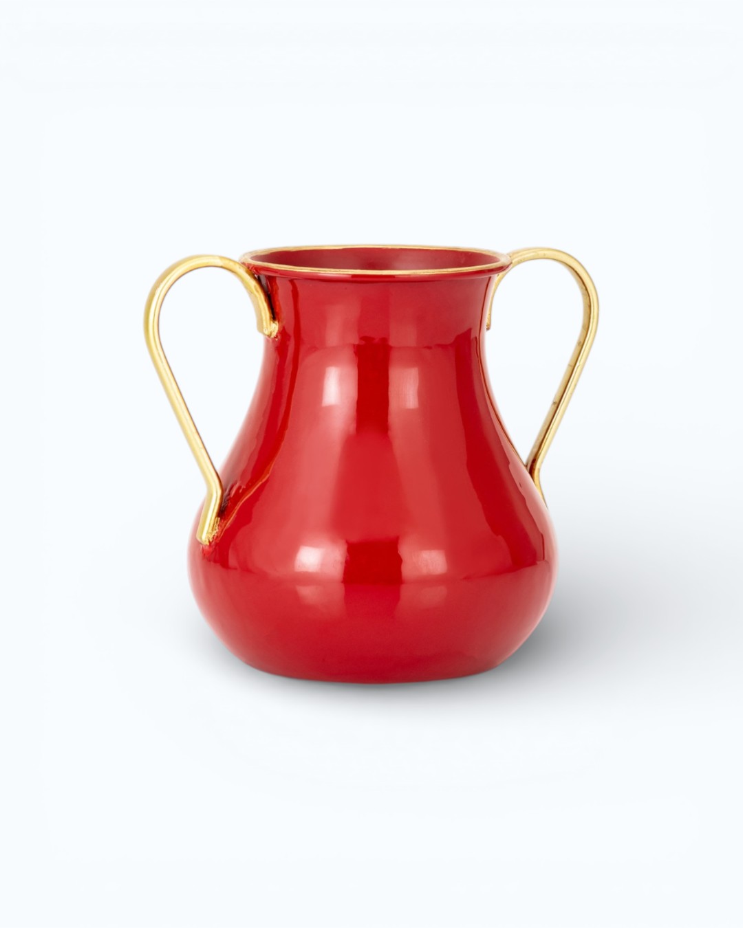 Classic Crimson Amphora Vase