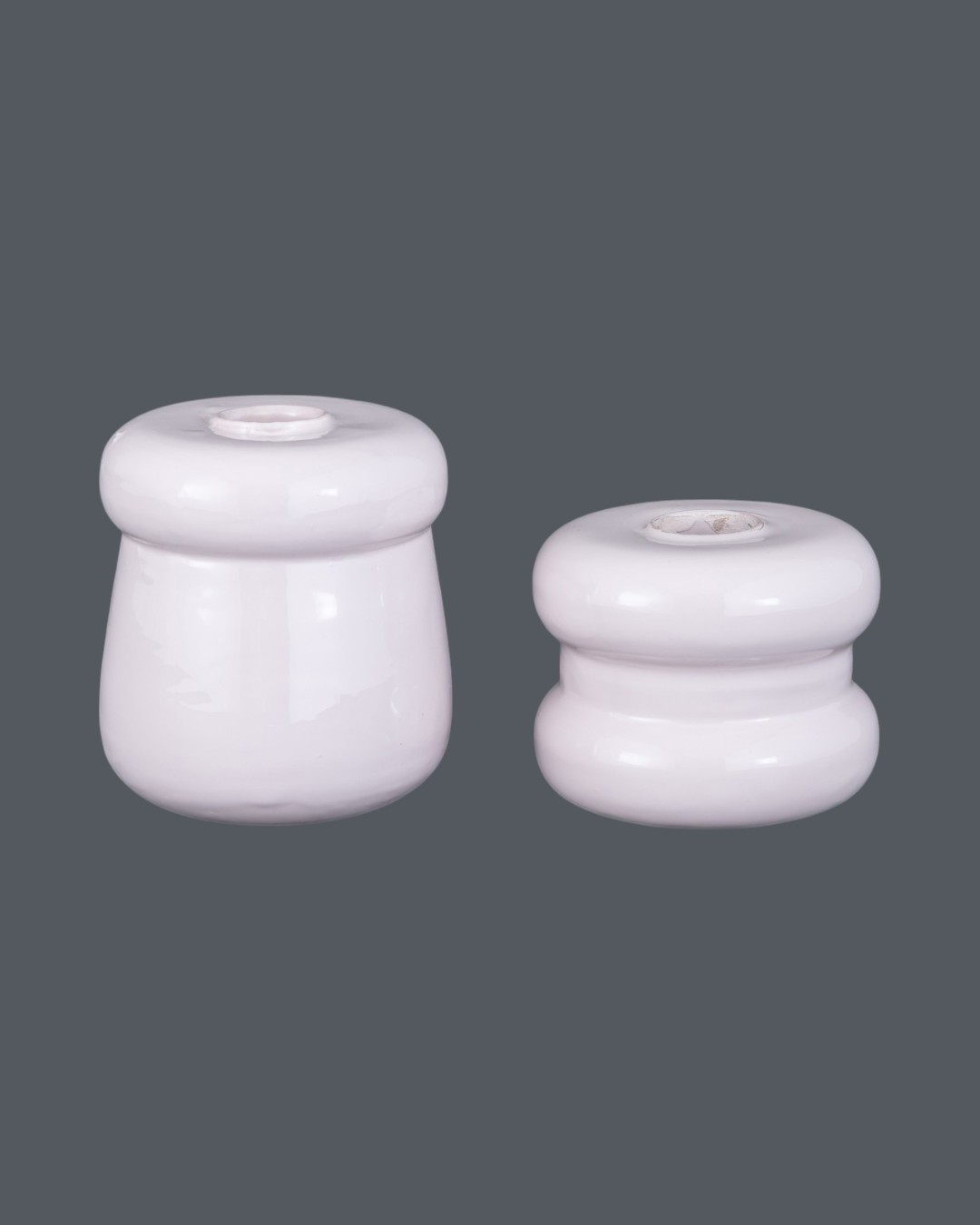 Glossy Lavender Sculptural Pillar Stands