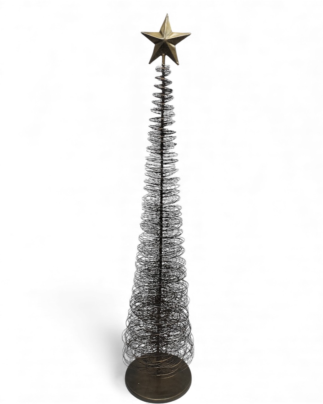 Tall Coiled Wire Christmas Tree with Star