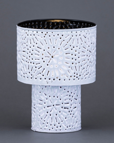 White Geometric Burst Lamp Holder