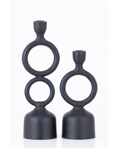 Modern Ring Candlestick Pair