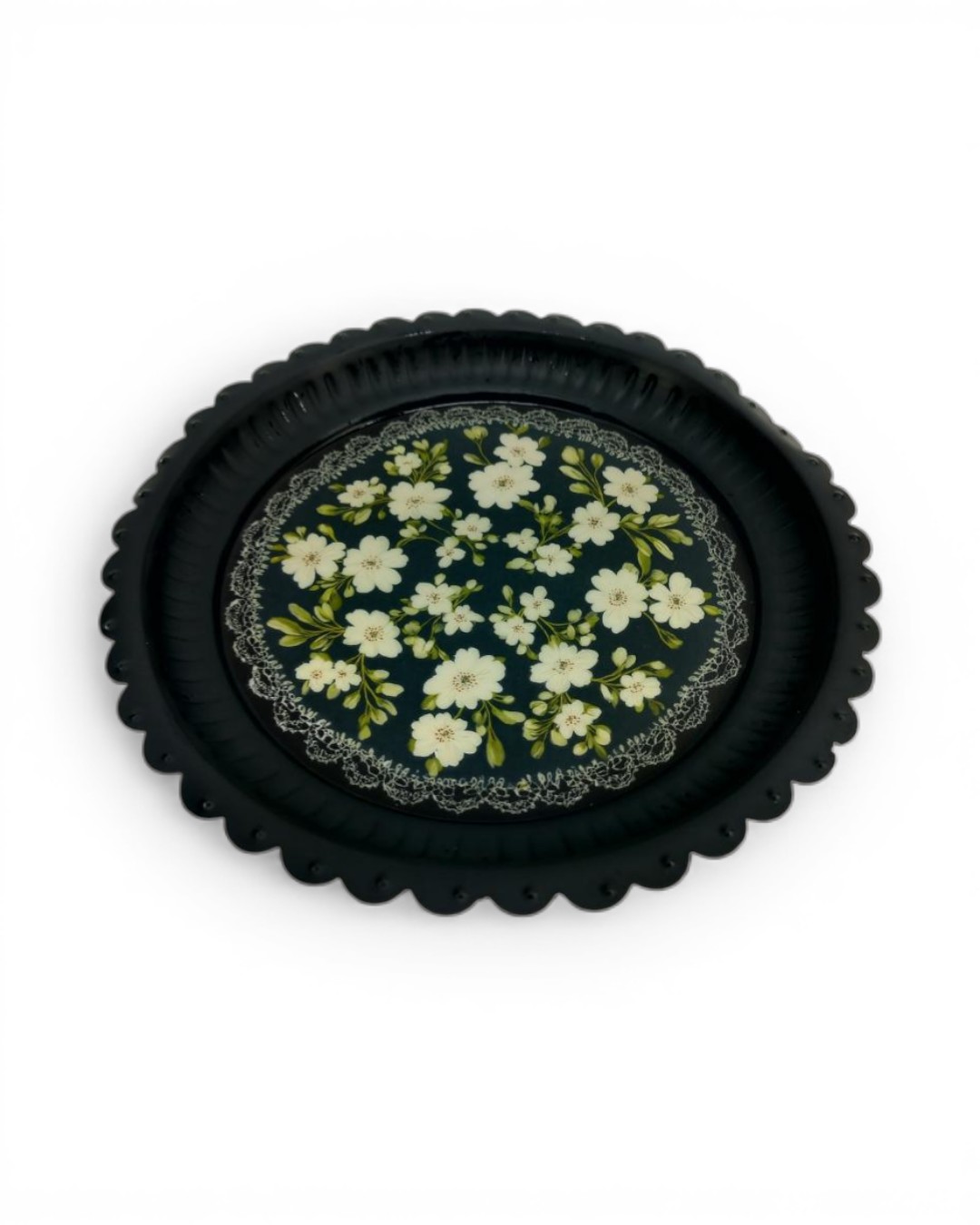 Poetic Romance Scalloped Spring Charger Plate
